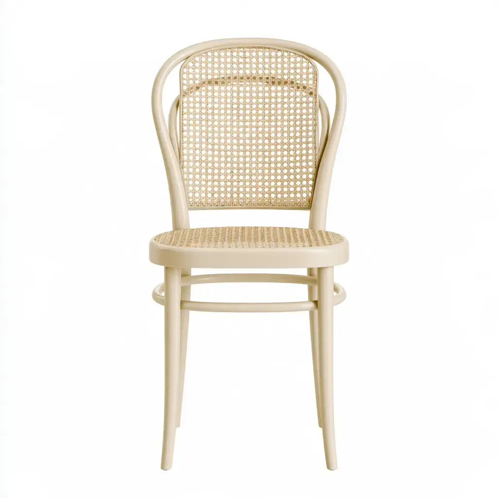 Silla con respaldo alto de rejilla - beige