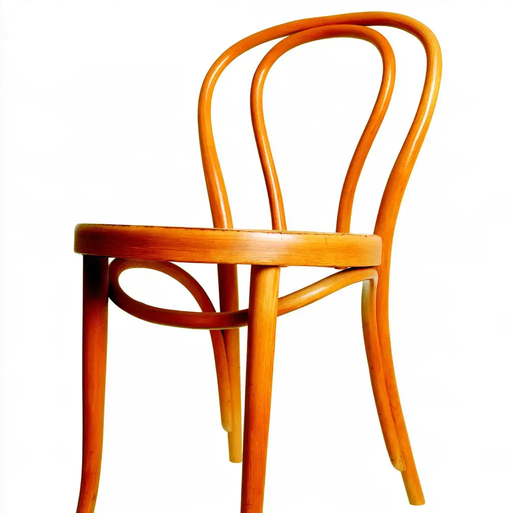 Silla con respaldo de doble arco - marrón